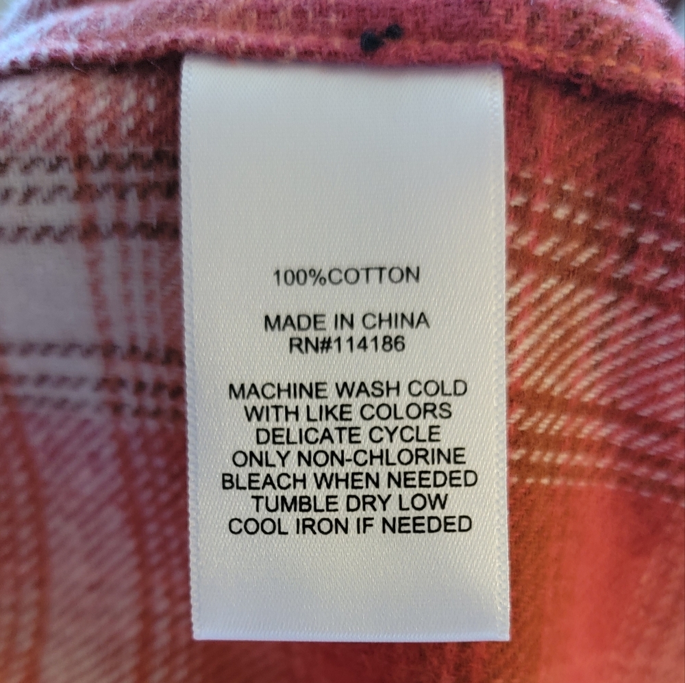 FRYE AND CO Red and White Plaid Button Down Shirt - Picture 10 of 11